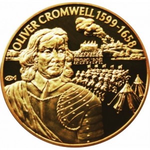 Реверс монеты Восточные Карибы, 2 доллара, 2004, Британские полководцы - Оливер Кромвель