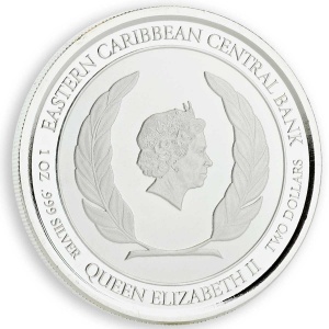 Аверс монеты Восточные Карибы, 2 доллара, 2020, Восточные Карибы - Монтсеррат