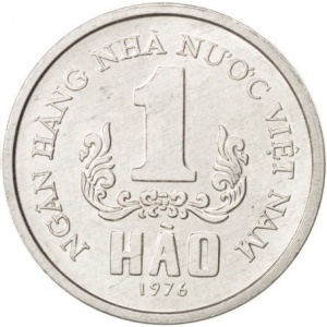 Реверс монеты Вьетнам, 1 хао, 1976