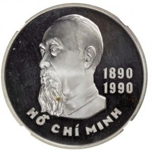Реверс монеты Вьетнам, 20 донгов, 1989, 100 лет со дня рождения Хо Ши Мина