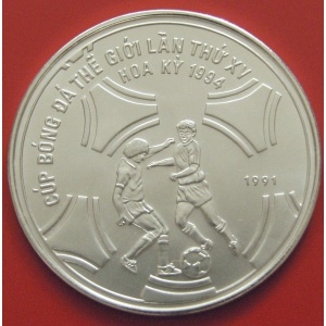 Реверс монеты Вьетнам, 100 донгов, 1991, Чемпионат мира по футболу 1994