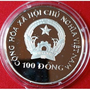 Аверс монеты Вьетнам, 100 донгов, 1992, Чемпионат мира по футболу 1994