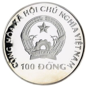 Аверс монеты Вьетнам, 100 донгов, 1996, Каракал