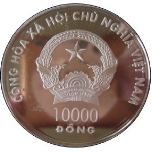Аверс монеты Вьетнам, 10.000 донгов, 2004, Китайский гороскоп - год обезьяны