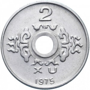 Реверс монеты Вьетнам, 2 су, 1975