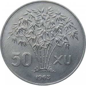 Реверс монеты Вьетнам, 50 су, 1963