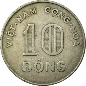 Аверс монеты Вьетнам, 10 донгов, 1964