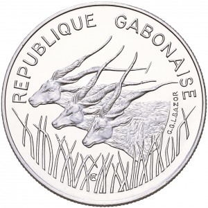 Аверс монеты Габон, 100 франков, 1971-1972