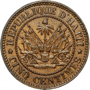 Аверс монеты Гаити, 5 сантимов, 1863