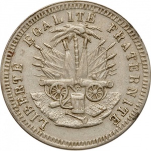 Реверс монеты Гаити, 5 сантимов, 1889