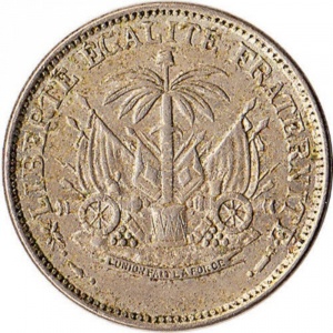 Аверс монеты Гаити, 5 сантимов, 1904