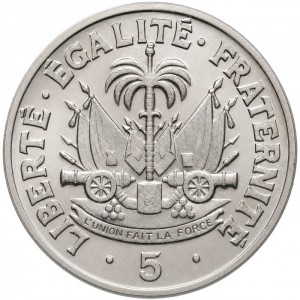 Реверс монеты Гаити, 5 сантимов, 1953