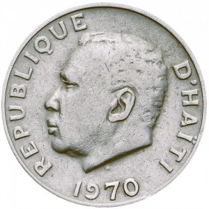 Аверс монеты Гаити, 5 сантимов, 1958-1970