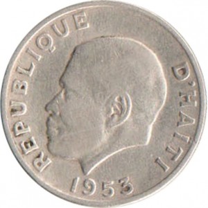 Аверс монеты Гаити, 10 сантимов, 1953