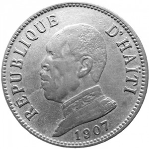 Аверс монеты Гаити, 20 сантимов, 1907