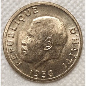 Аверс монеты Гаити, 20 сантимов, 1956