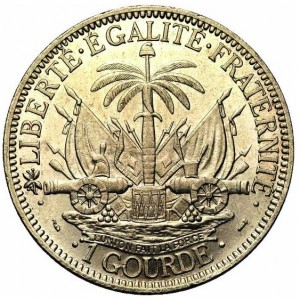 Реверс монеты Гаити, 1 гурд, 1881-1895