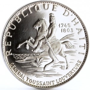 Аверс монеты Гаити, 10 гурдов, 1967-1970, 10 лет революции