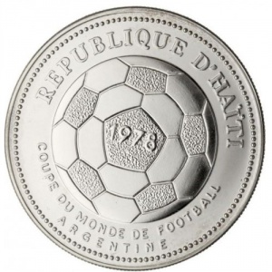 Реверс монеты Гаити, 50 гурдов, 1977, Чемпионат мира по футболу 1978