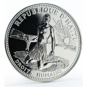 Аверс монеты Гаити, 50 гурдов, 1977, Права человека