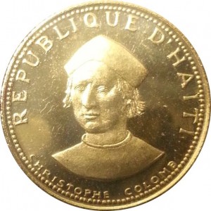 Реверс монеты Гаити, 100 гурдов, 1973, Христофор Колумб