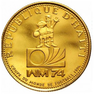 Аверс монеты Гаити, 200 гурдов, 1973, Чемпионат мира по футболу 1974