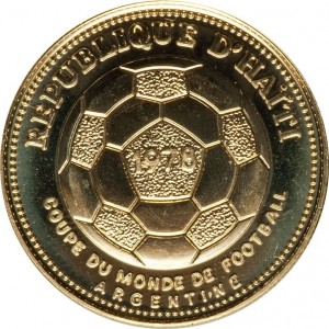 Аверс монеты Гаити, 500 гурдов, 1977, Чемпионат мира по футболу 1978