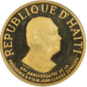 Аверс монеты Гаити, 500 гурдов, 1981, Развитие