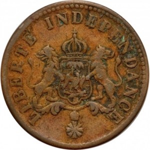 Реверс монеты Гаити, 2 сантима, 1850