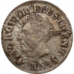 Реверс монеты Гаити, 6 сантимов, 1818