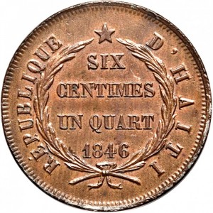 Аверс монеты Гаити, 6¼ сантимов, 1846