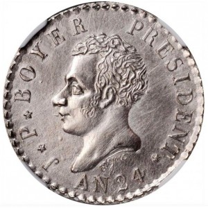 Реверс монеты Гаити, 50 сантимов, 1827-1833