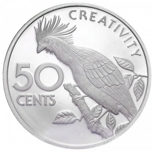 Реверс монеты Гайана, 50 центов, 1976-1980