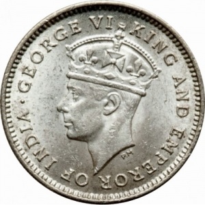 Аверс монеты Гайана, 4 пенса, 1938-1943