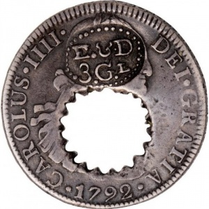 Реверс монеты Гайана, 3 гульдена, 1791-1803