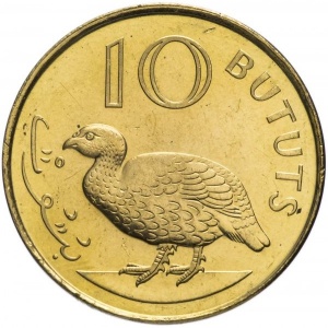 Реверс монеты Гамбия, 10 бутутов, 1998