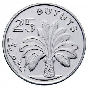 Реверс монеты Гамбия, 25 бутутов, 2014