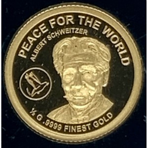 Реверс монеты Гамбия, 200 даласи, 2021, Миру мир - Альберт Швейцер