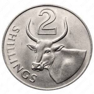 Реверс монеты Гамбия, 2 шиллинга, 1966