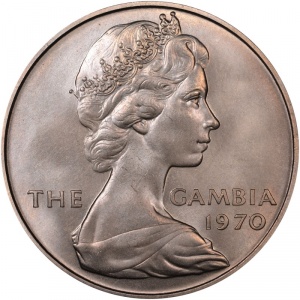 Аверс монеты Гамбия, 8 шиллингов, 1970