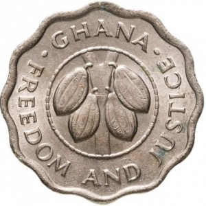 Аверс монеты Гана, 2½ песева, 1967
