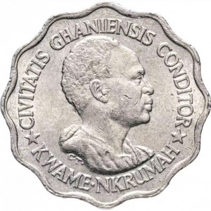 Аверс монеты Гана, 5 песев, 1965