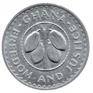 Аверс монеты Гана, 5 песев, 1967-1975