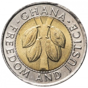 Аверс монеты Гана, 100 седи, 1991-1999
