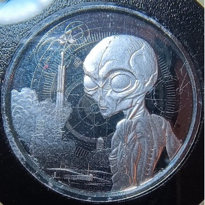 Реверс монеты Гана, 2 седи, 2021, Инопланетянин /Brilliant uncirculated/