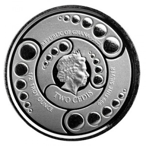 Аверс монеты Гана, 2 седи, 2022, Инопланетянин /Brilliant uncirculated/