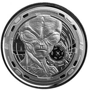 Реверс монеты Гана, 2 седи, 2022, Инопланетянин /Brilliant uncirculated/