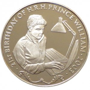 Реверс монеты Гана, 100 сика, 2003, 21-я годовщина со дня рождения Принца Уильяма