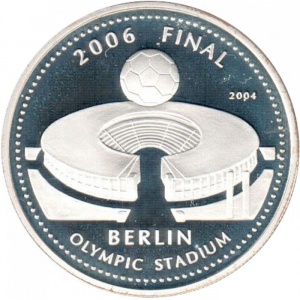 Реверс монеты Гана, 500 сика, 2004, Чемпионат мира по футболу 2006, Германия