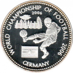 Реверс монеты Гана, 500 сика, 2006, Чемпионат мира по футболу 2006 года /Германия/